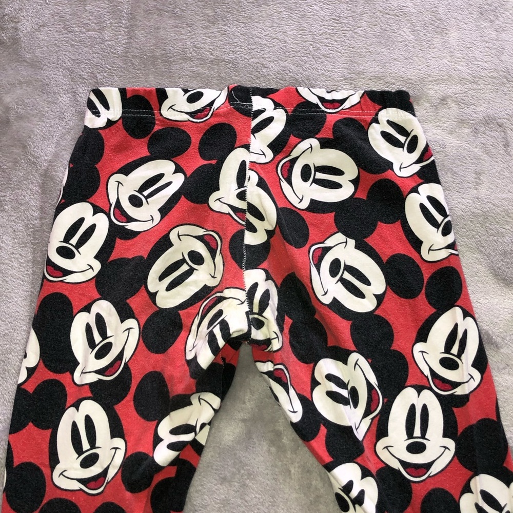 Red, black Disney leggings/ MICKEY MOUSE print - Picture 2 of 4